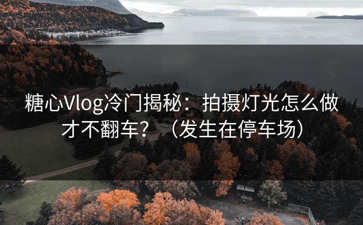 糖心Vlog冷门揭秘：拍摄灯光怎么做才不翻车？（发生在停车场）