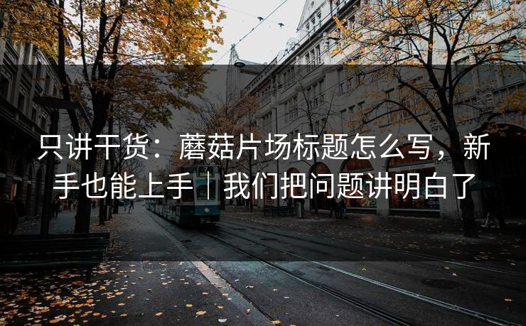 只讲干货：蘑菇片场标题怎么写，新手也能上手｜我们把问题讲明白了