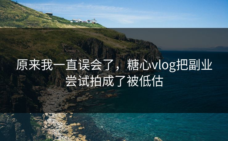 原来我一直误会了，糖心vlog把副业尝试拍成了被低估