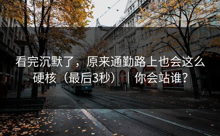 看完沉默了，原来通勤路上也会这么硬核（最后3秒）｜你会站谁？